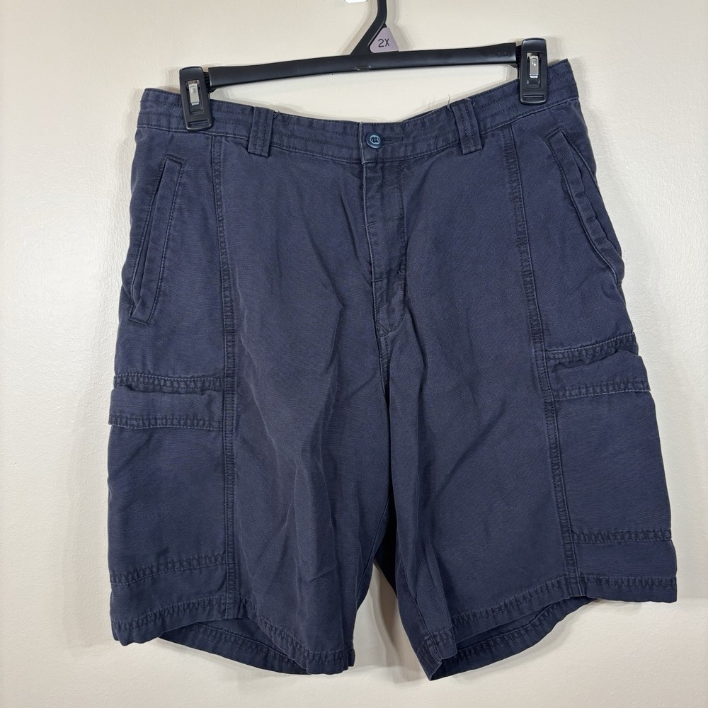 Tommy Bahama Shorts Mens Size 33 Tencel Blend Cargo Pockets Blue